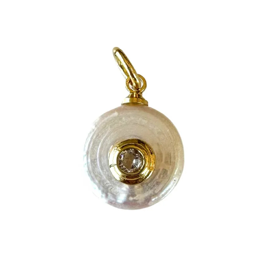 Fresh Pearl Birthstone Charm For Charm Necklace & Bracelet: Blue