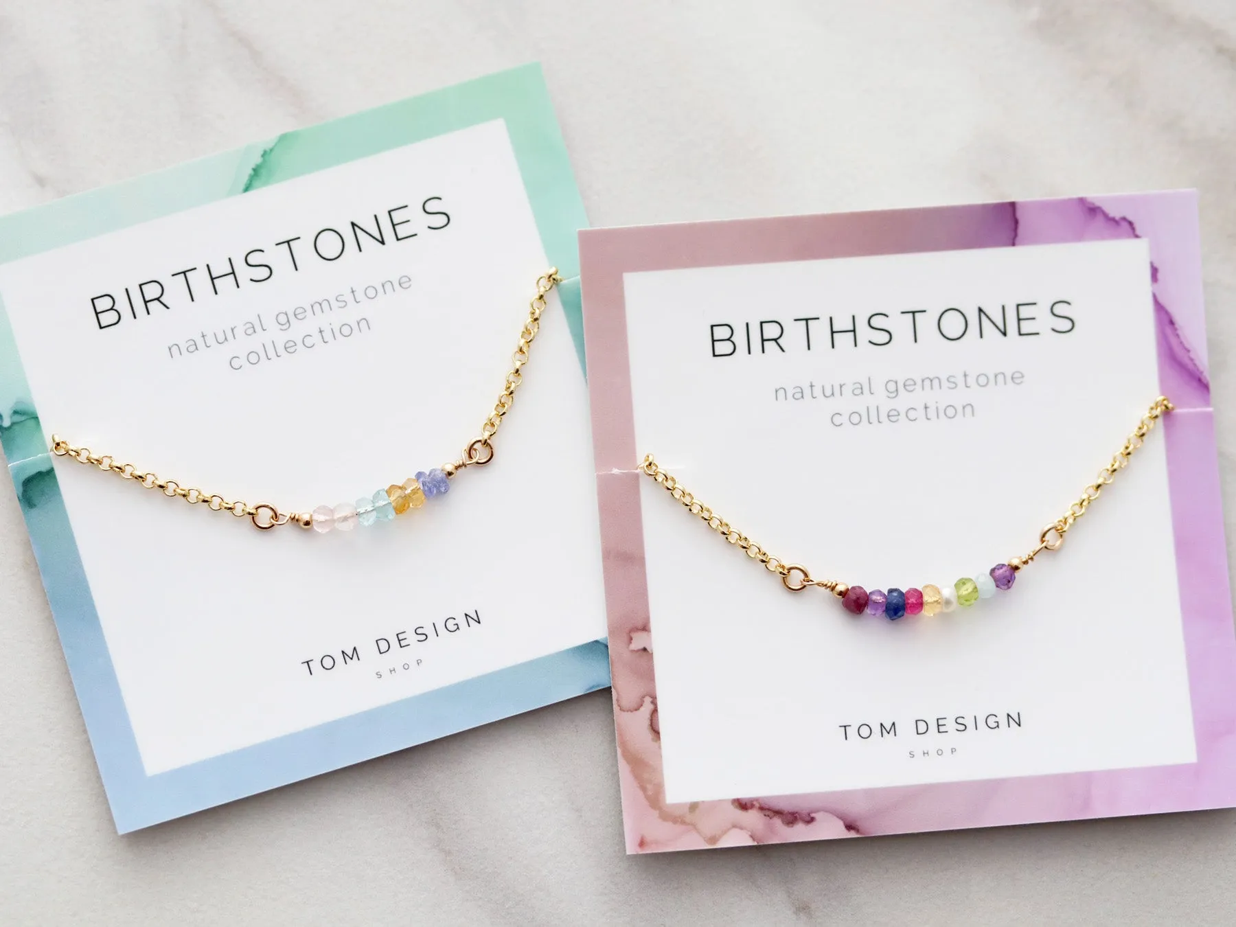 Gemstone Birthstone Bracelet - Build Your Own