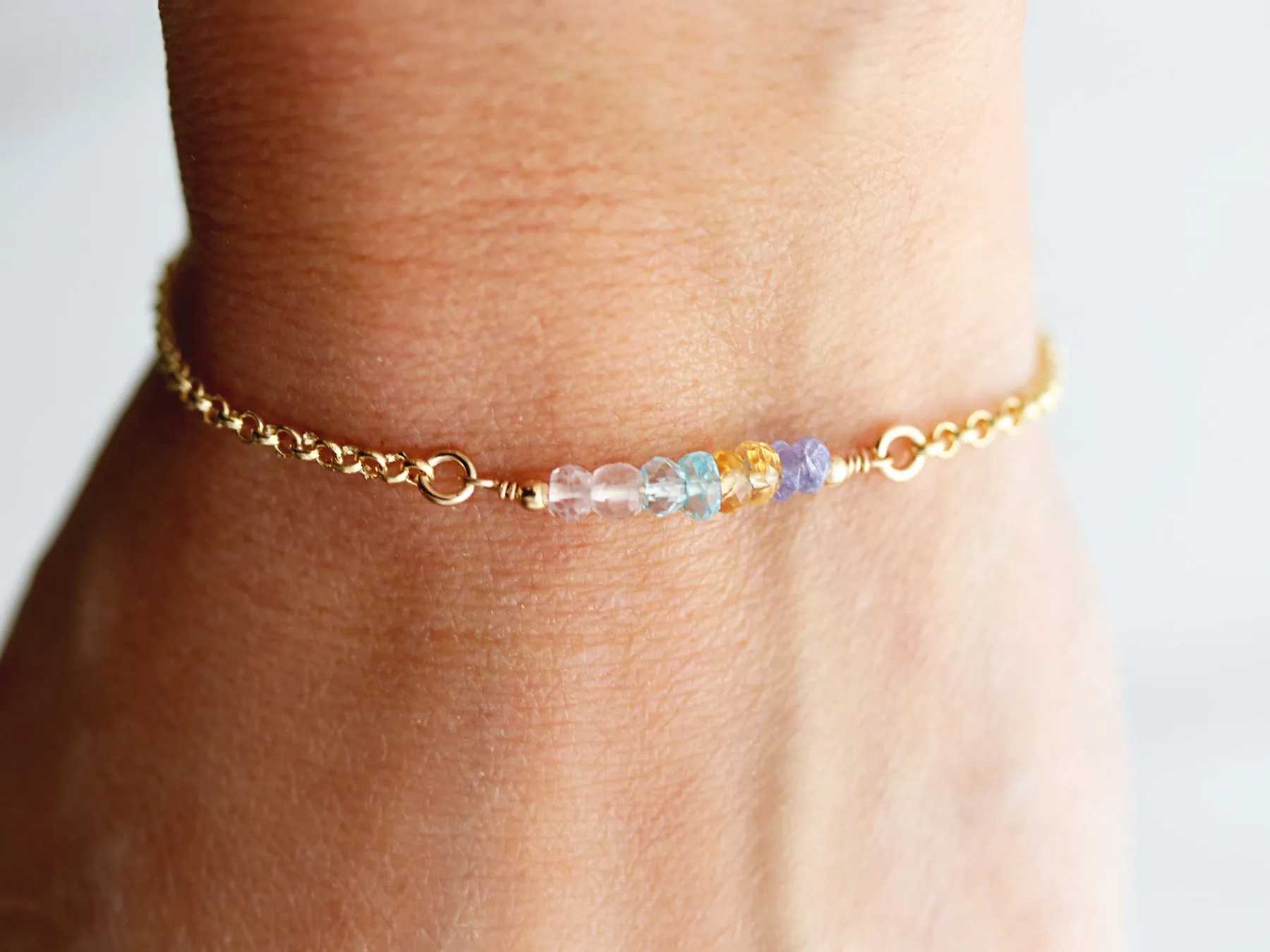 Gemstone Birthstone Bracelet - Build Your Own