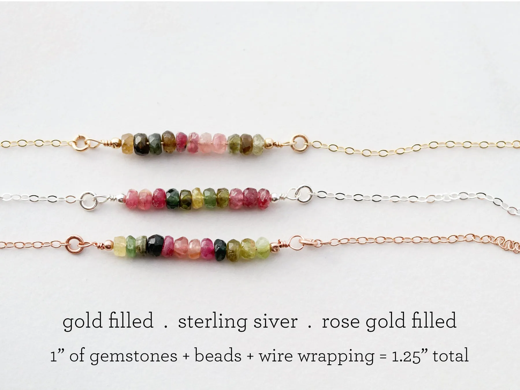 Gemstone Birthstone Bracelet - Build Your Own