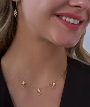 Geometric Charm Gold Necklace