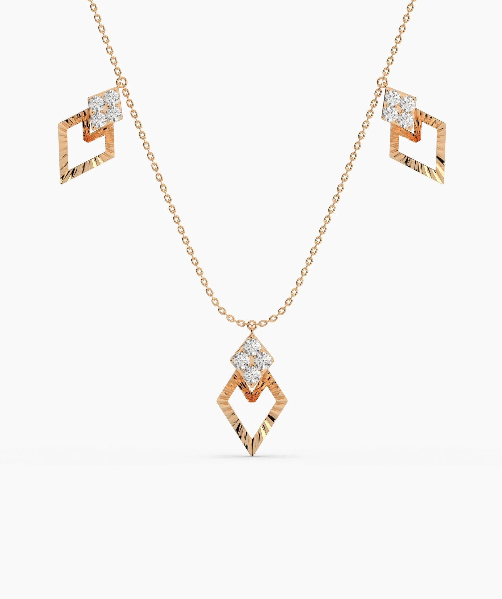 Geometric Charm Gold Necklace