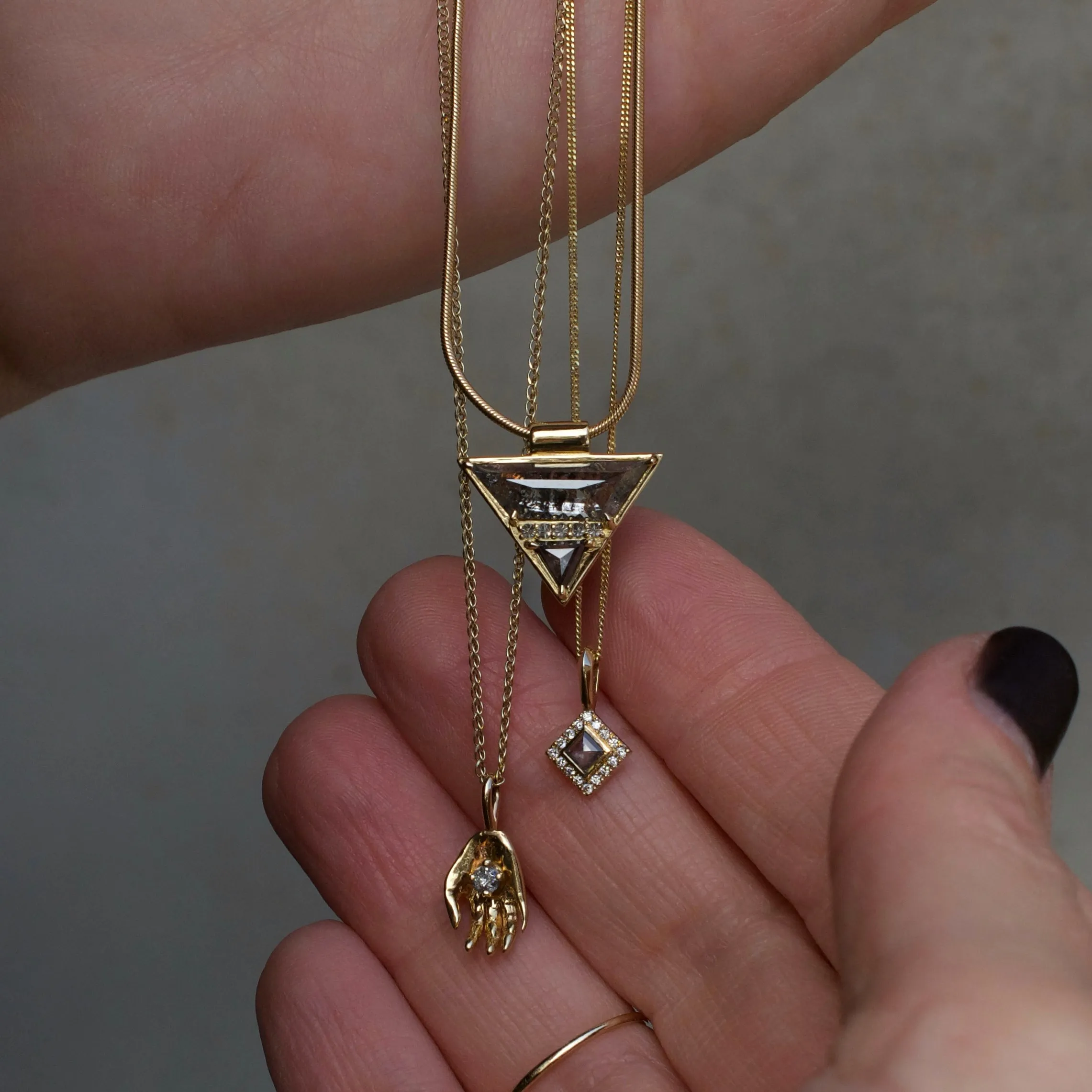 Geometric Diamond Necklace