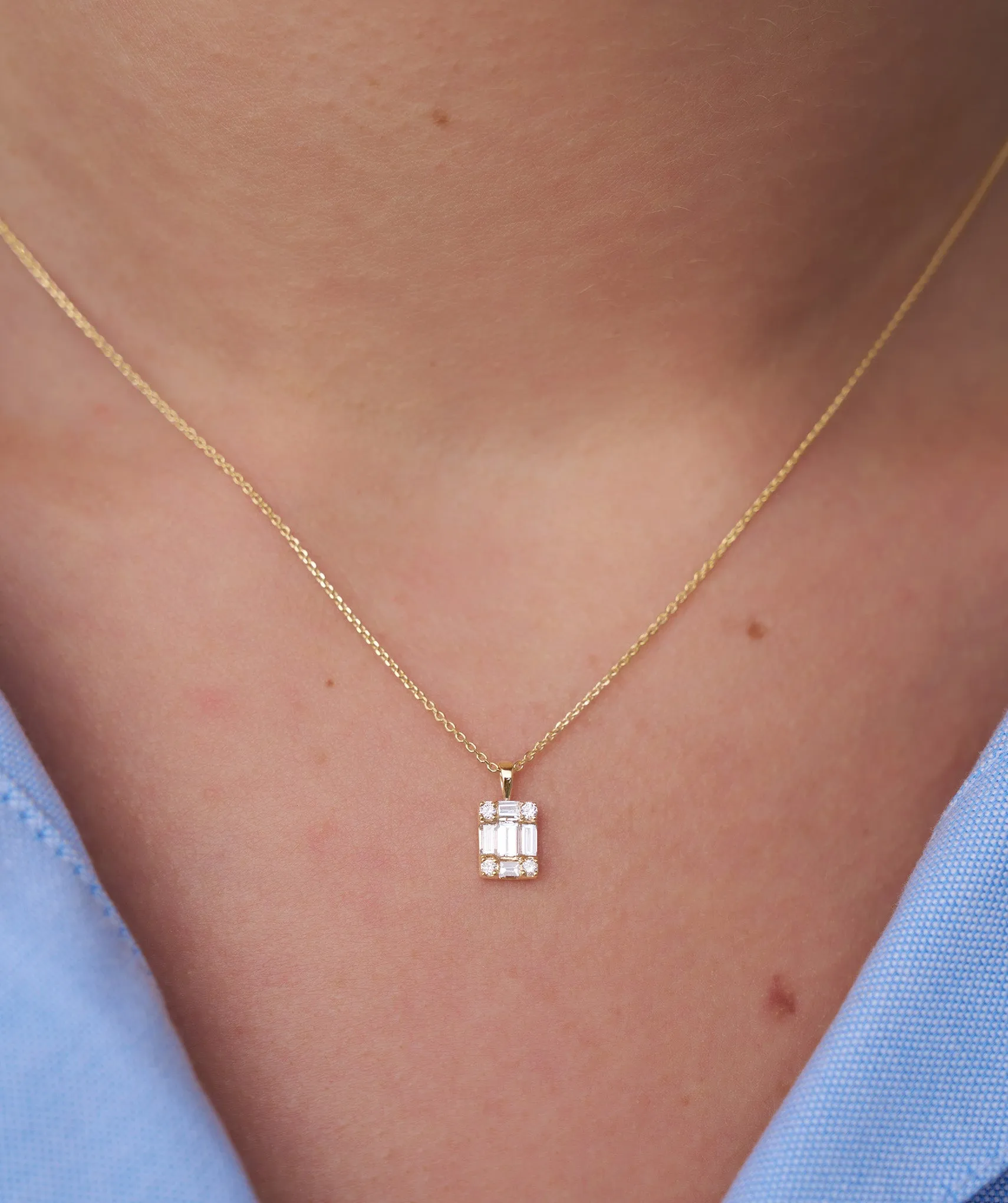 Geometric Diamond Necklace