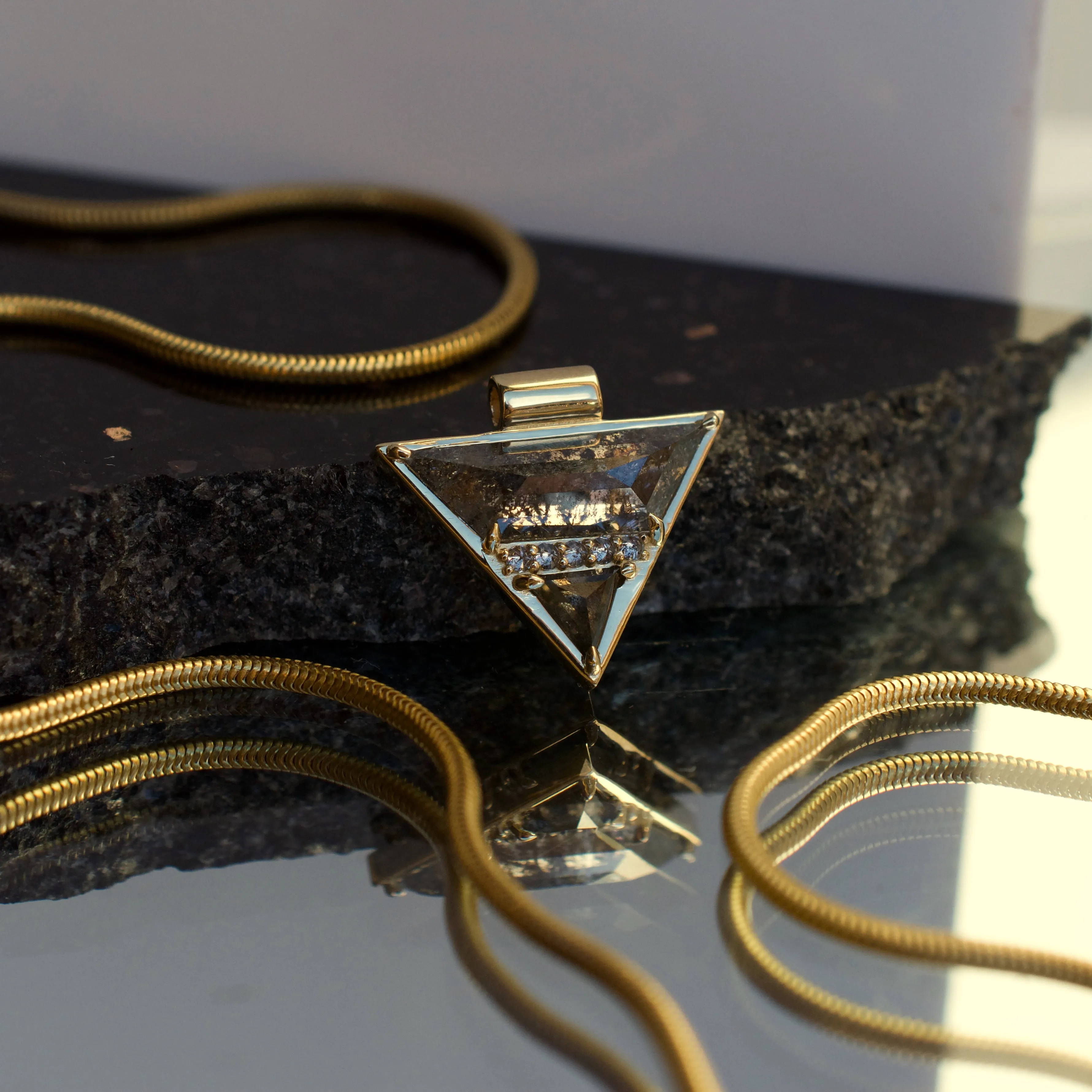 Geometric Diamond Necklace