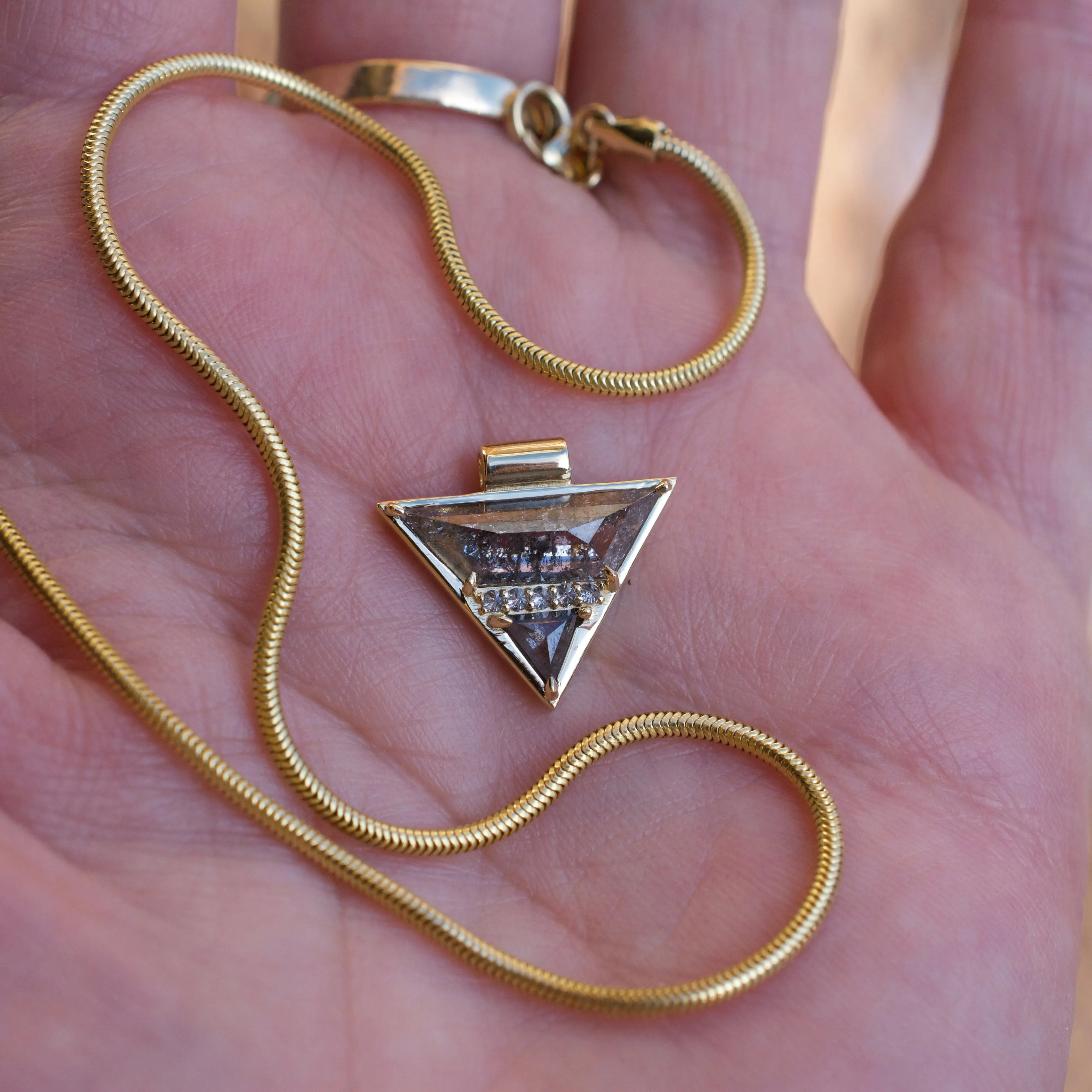 Geometric Diamond Necklace