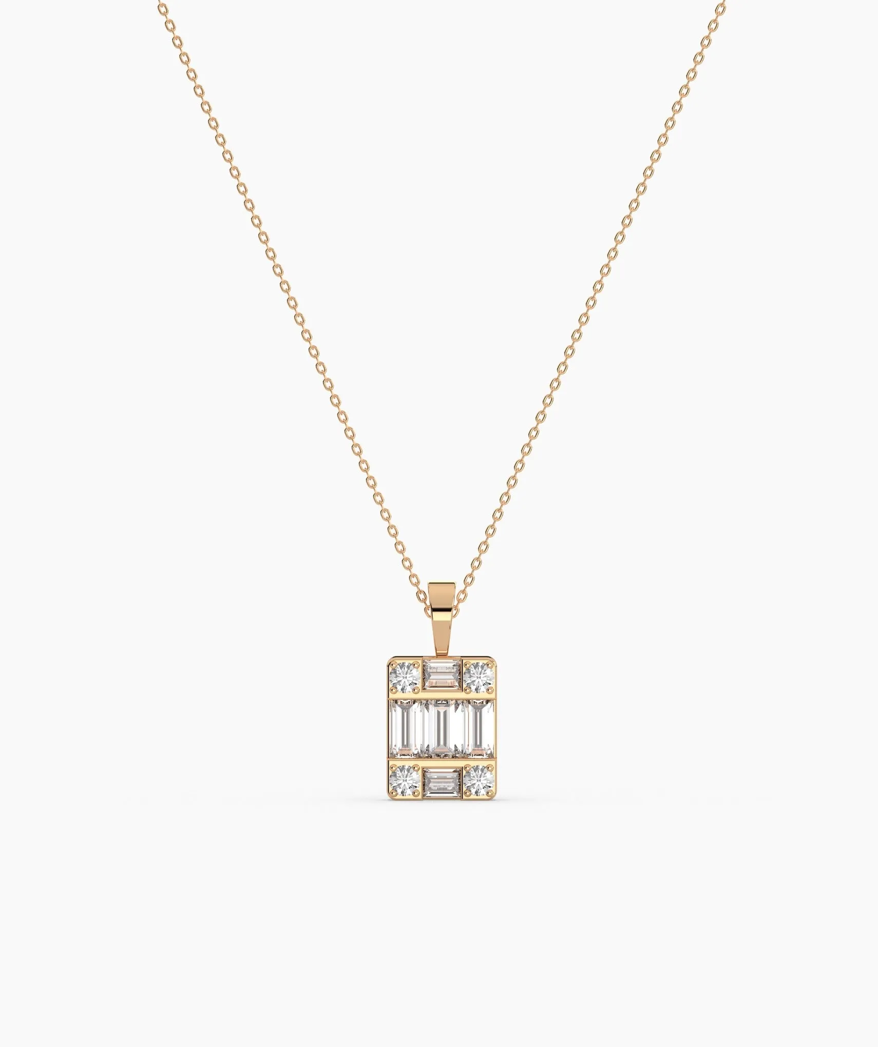 Geometric Diamond Necklace