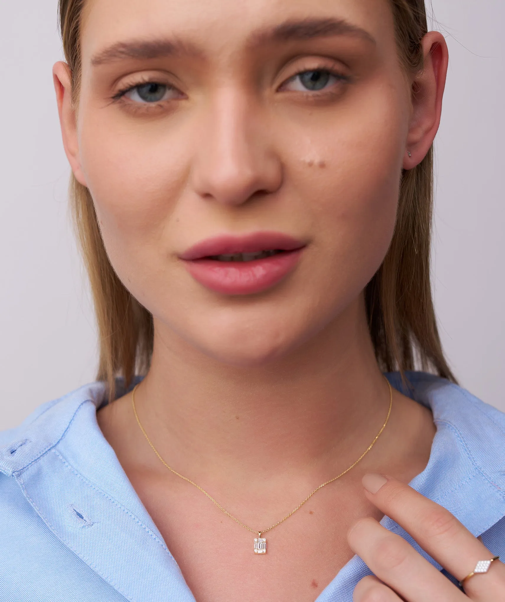 Geometric Diamond Necklace
