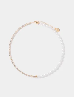 Gigi Glass Pearl Necklace