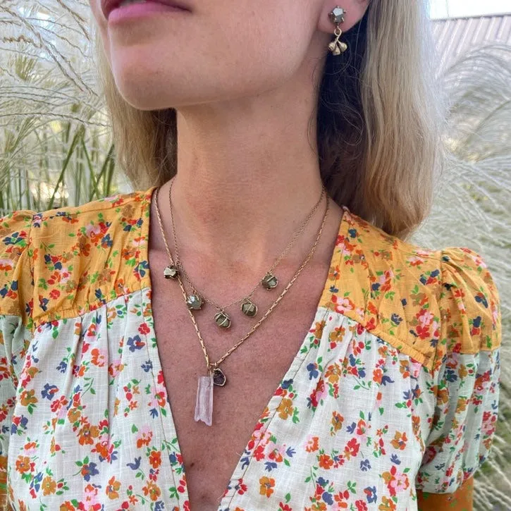 Glitter Path Cascade Necklace