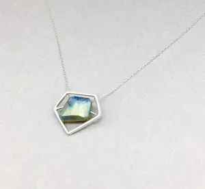 Goddess Power Pendant Handmade with Sterling Silver and Labradorite