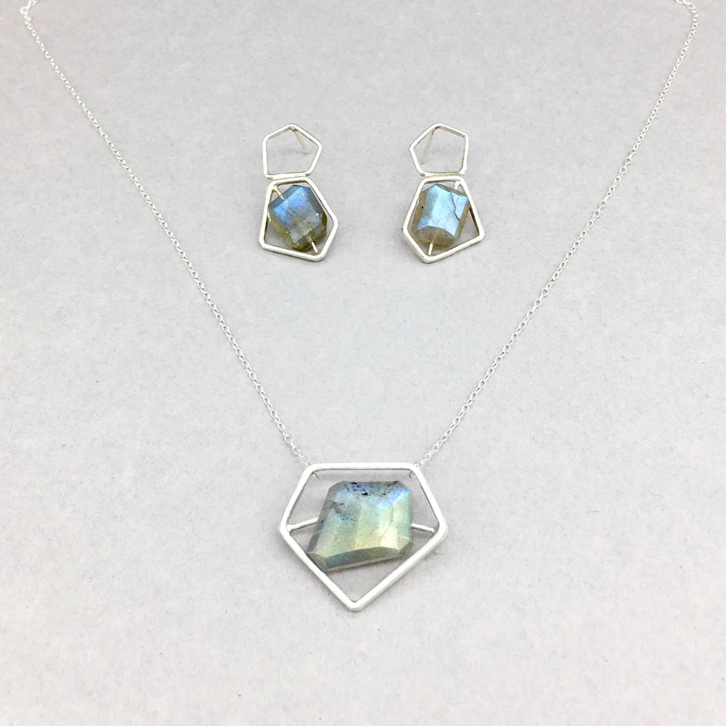 Goddess Power Pendant Handmade with Sterling Silver and Labradorite
