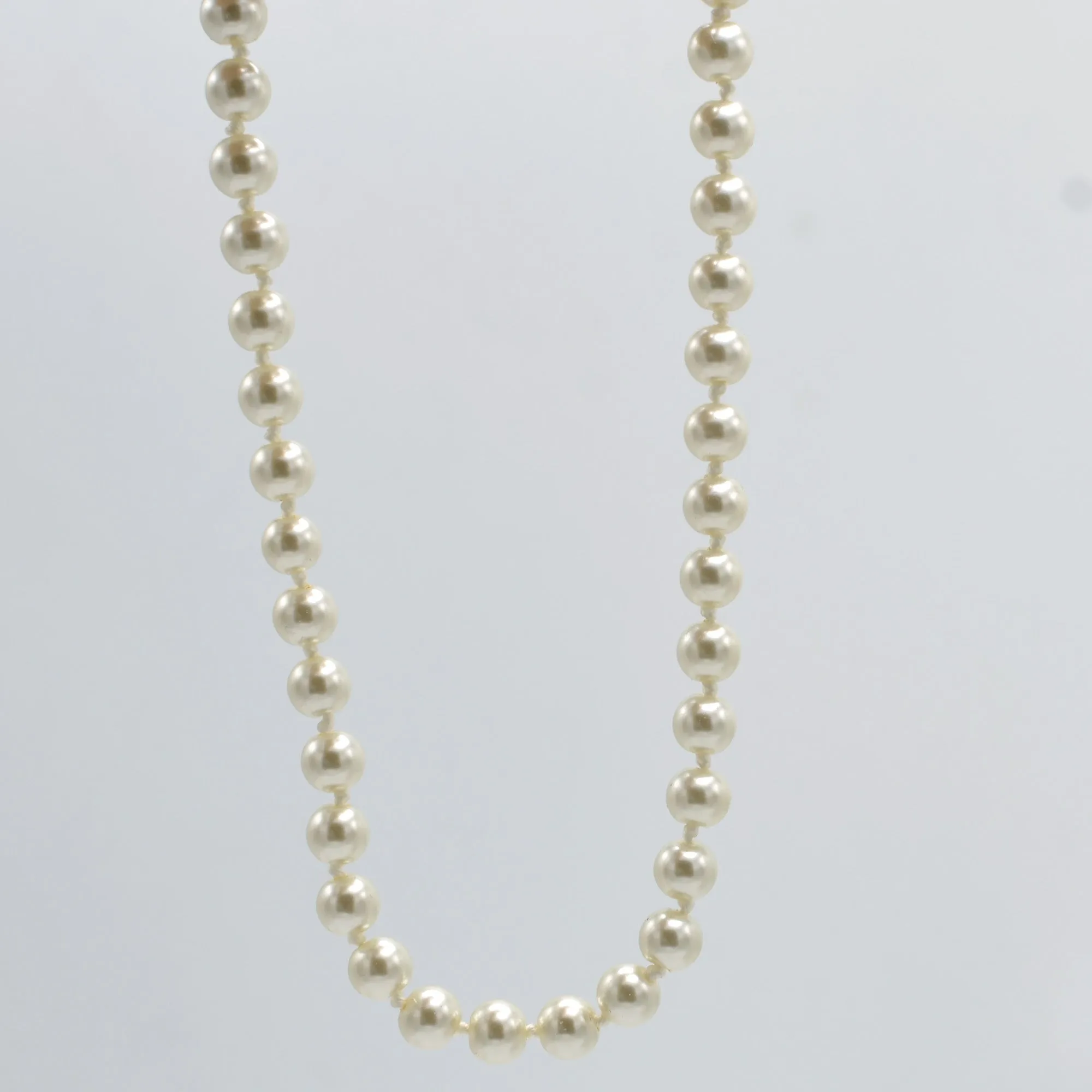 Gold 8Mm Cream Pearl Necklace And Earrings Set# SWY-18014GDCM(KNG4/NC17-18)