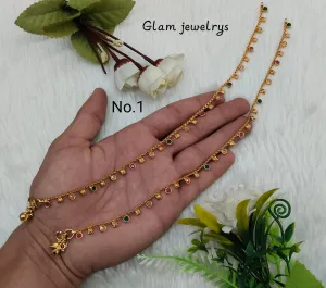 Gold Anklets Jhanjar Payal Indian Jewellery  Set