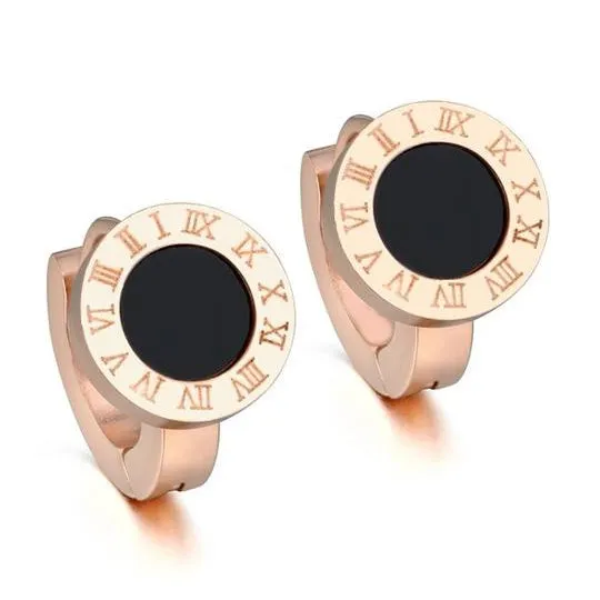 Gold Circle Black Onyx Earrings – Maestro Hennessy ®