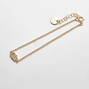 Gold Hamsa Hand Bracelet