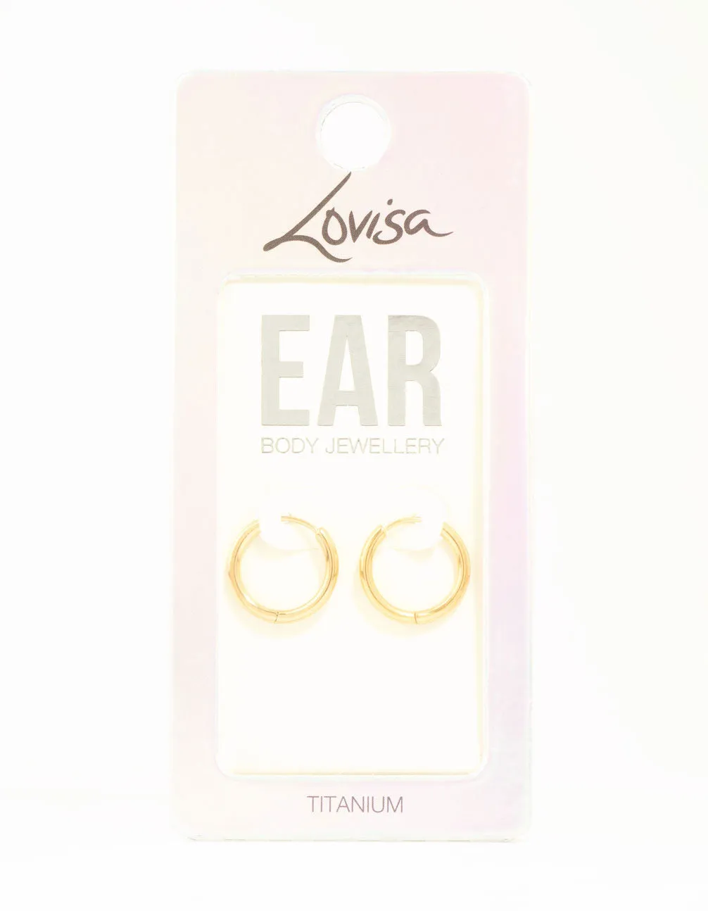 Gold Plated Titanium Medium Classic Hoop Earrings