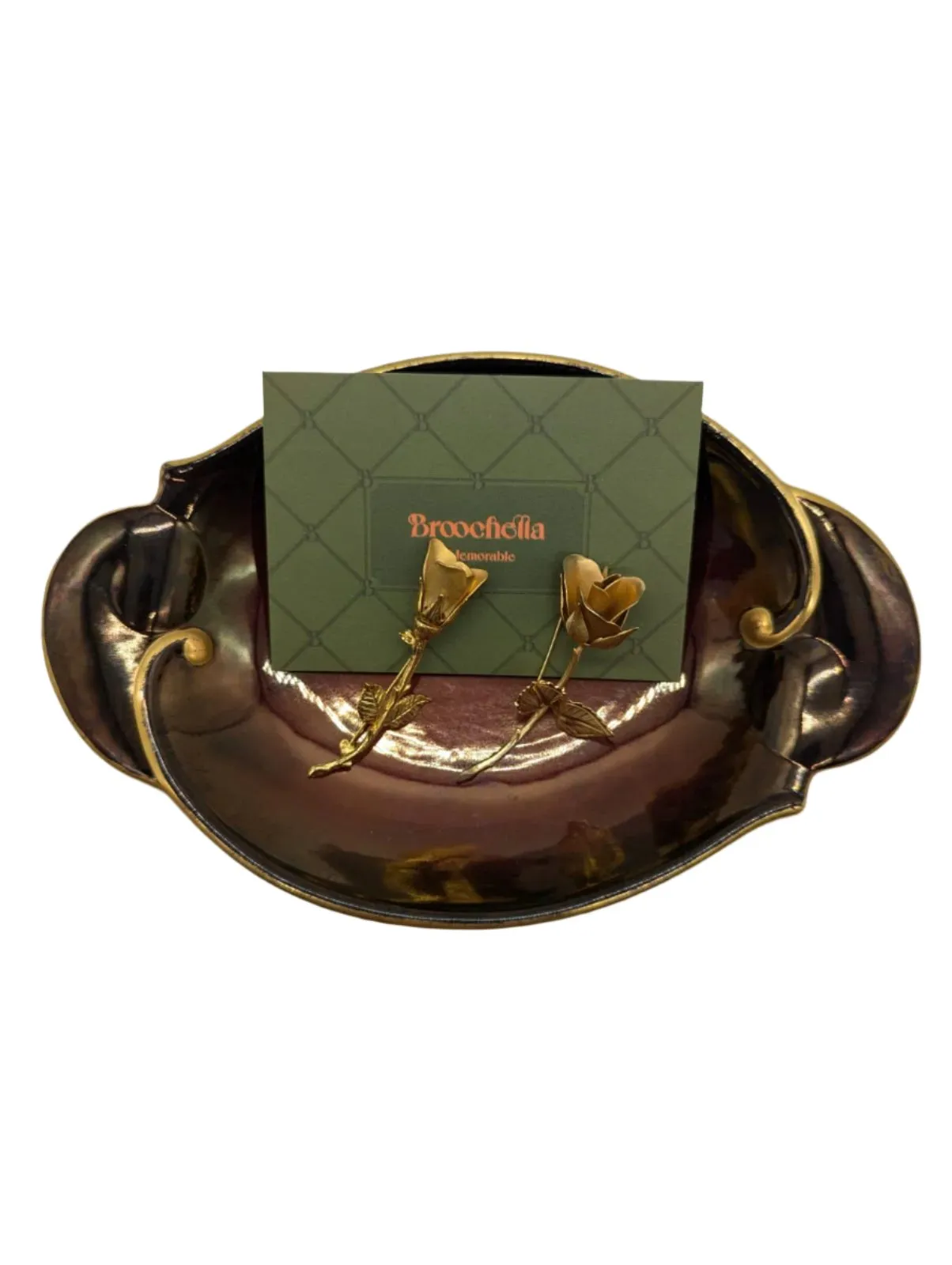 Golden Bloom Vintage Brooch Set