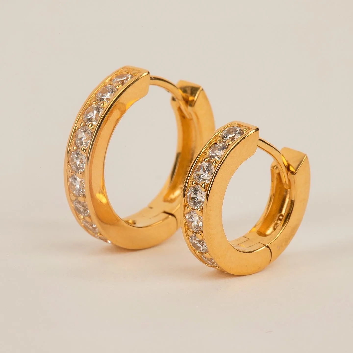 Golden Huggie Crystal Hoop