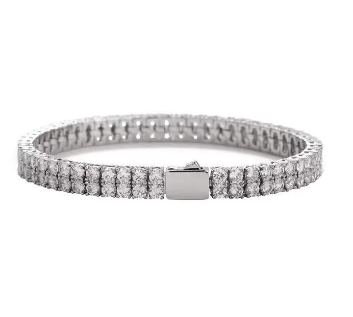 GRACE DOUBLE ROW TENNIS BRACELET - GOLD