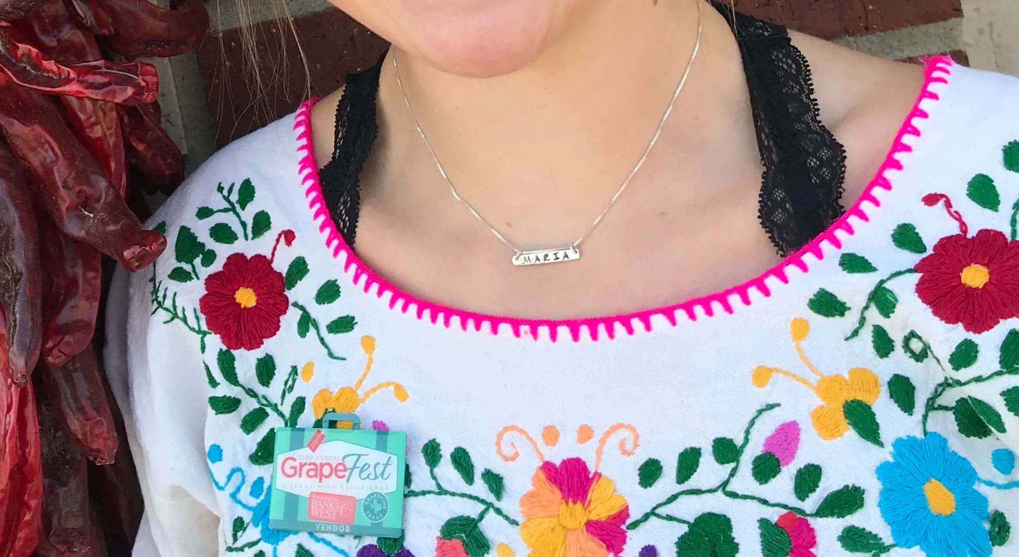 Hand Stamped Bar Necklaces in Sterling Silver