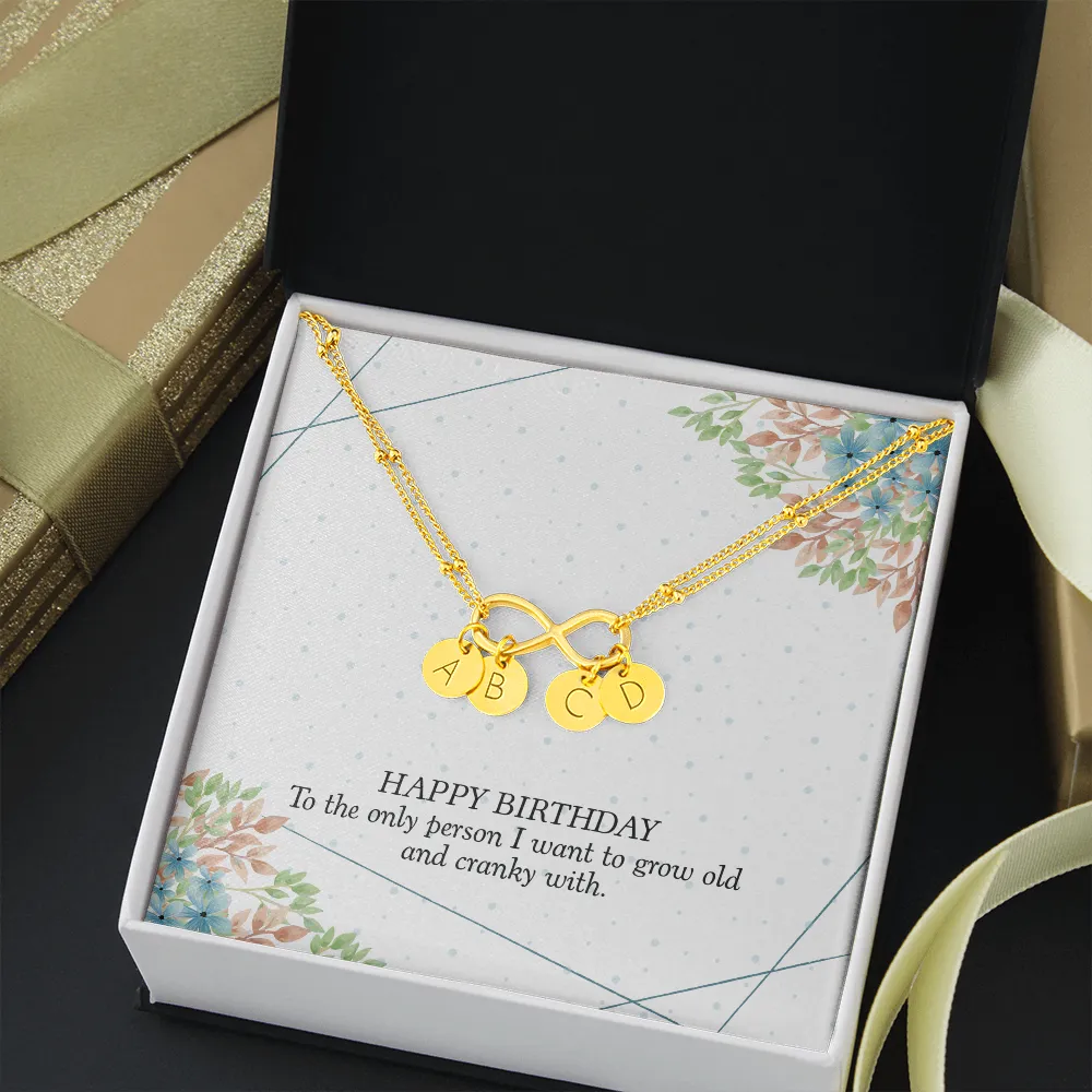 Happy Birthday-Initial Infinity Bracelet