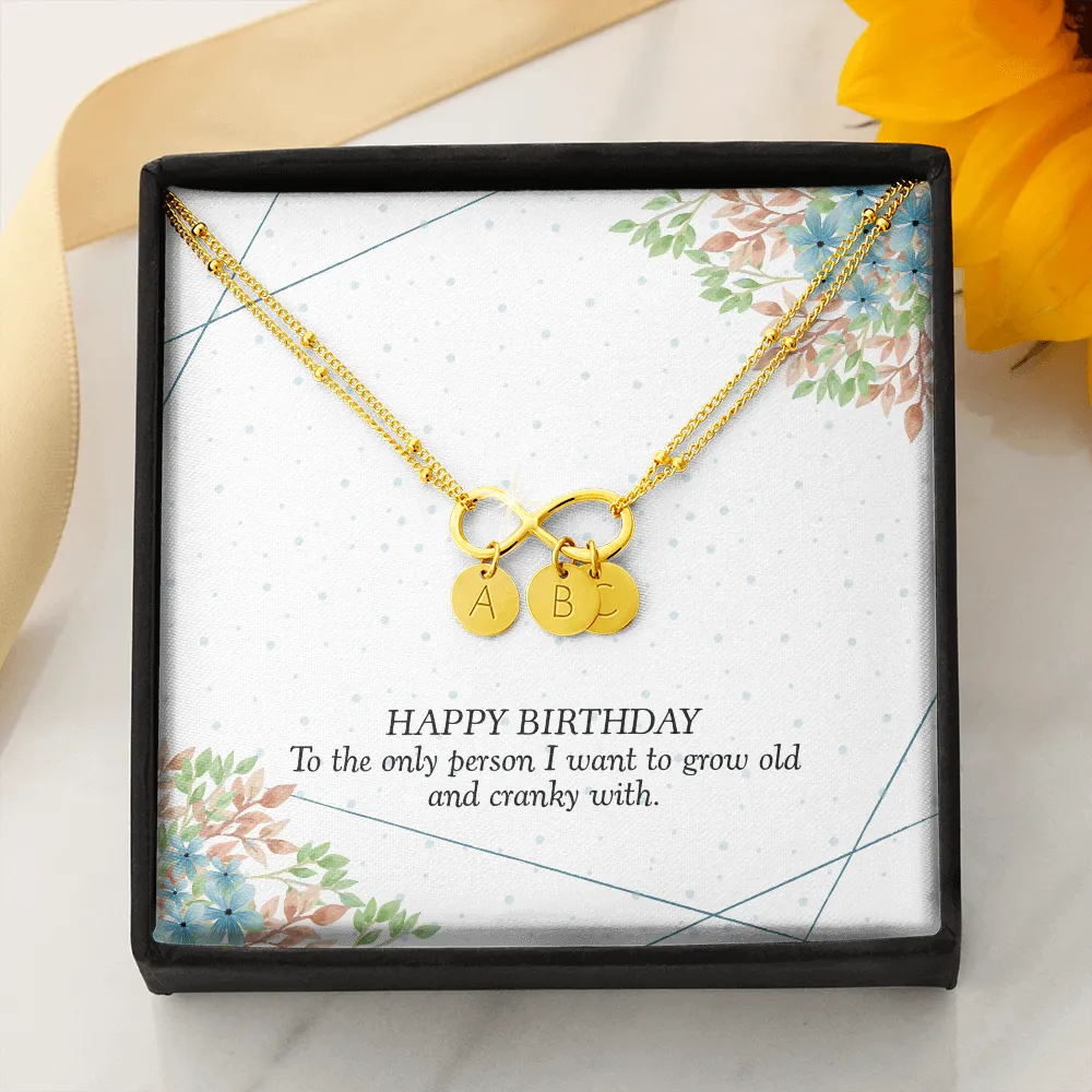 Happy Birthday-Initial Infinity Bracelet