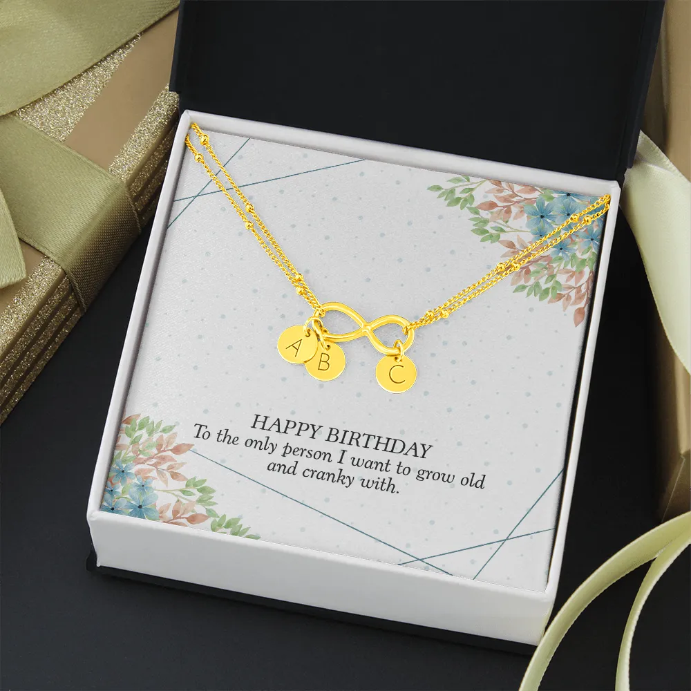 Happy Birthday-Initial Infinity Bracelet