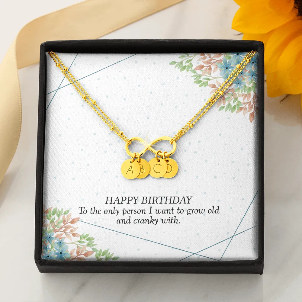 Happy Birthday-Initial Infinity Bracelet
