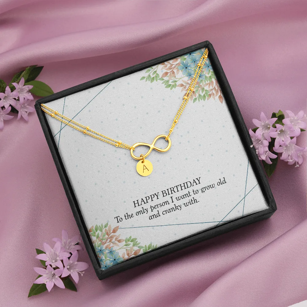 Happy Birthday-Initial Infinity Bracelet