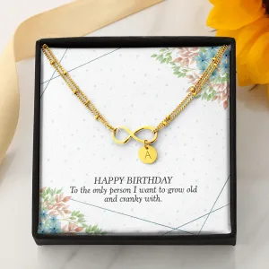 Happy Birthday-Initial Infinity Bracelet