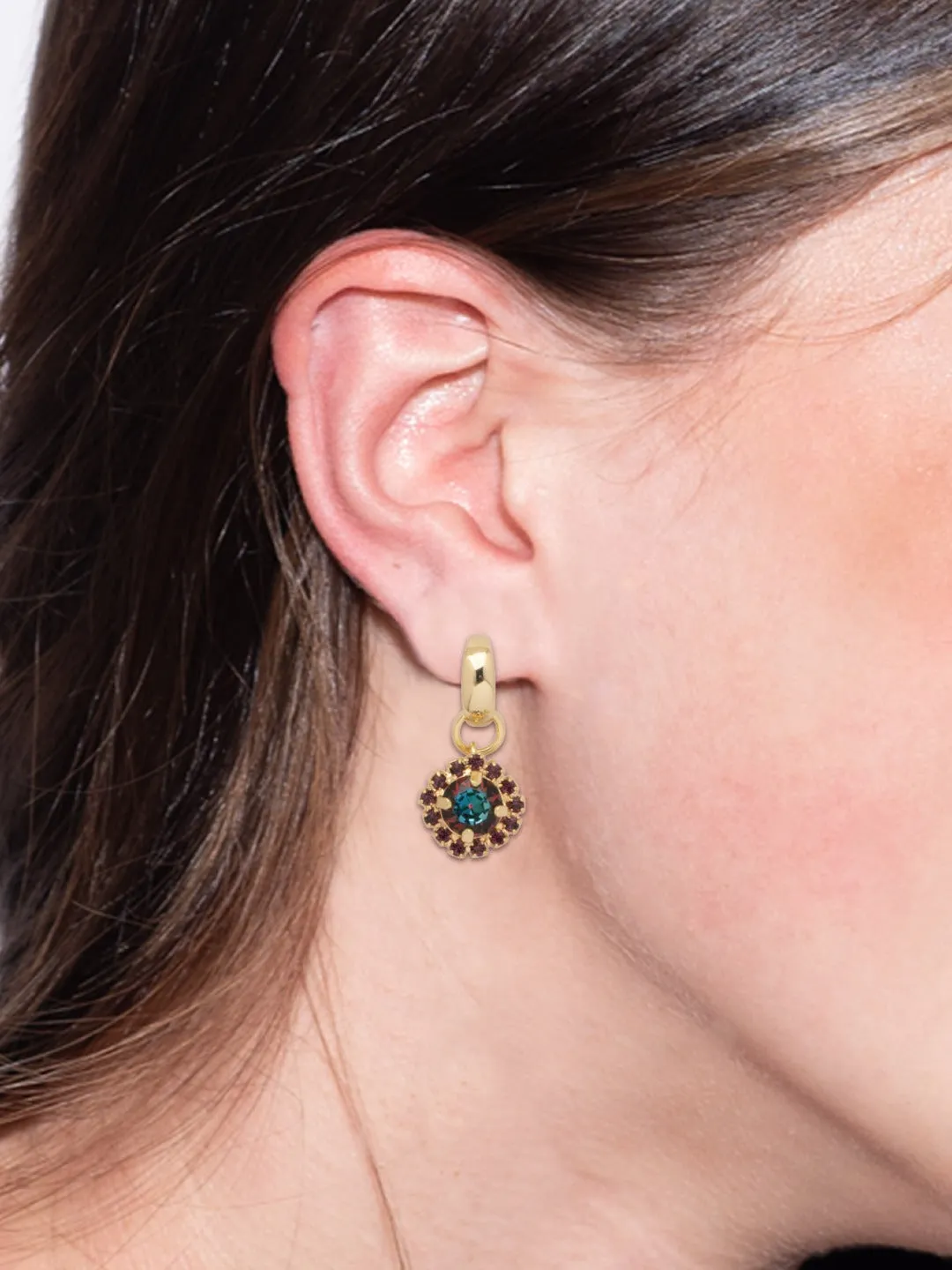 Haute Halo Huggie Dangle Earrings - EFK7BGVO