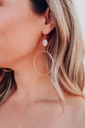 Helina Hoop Earrings - Peach