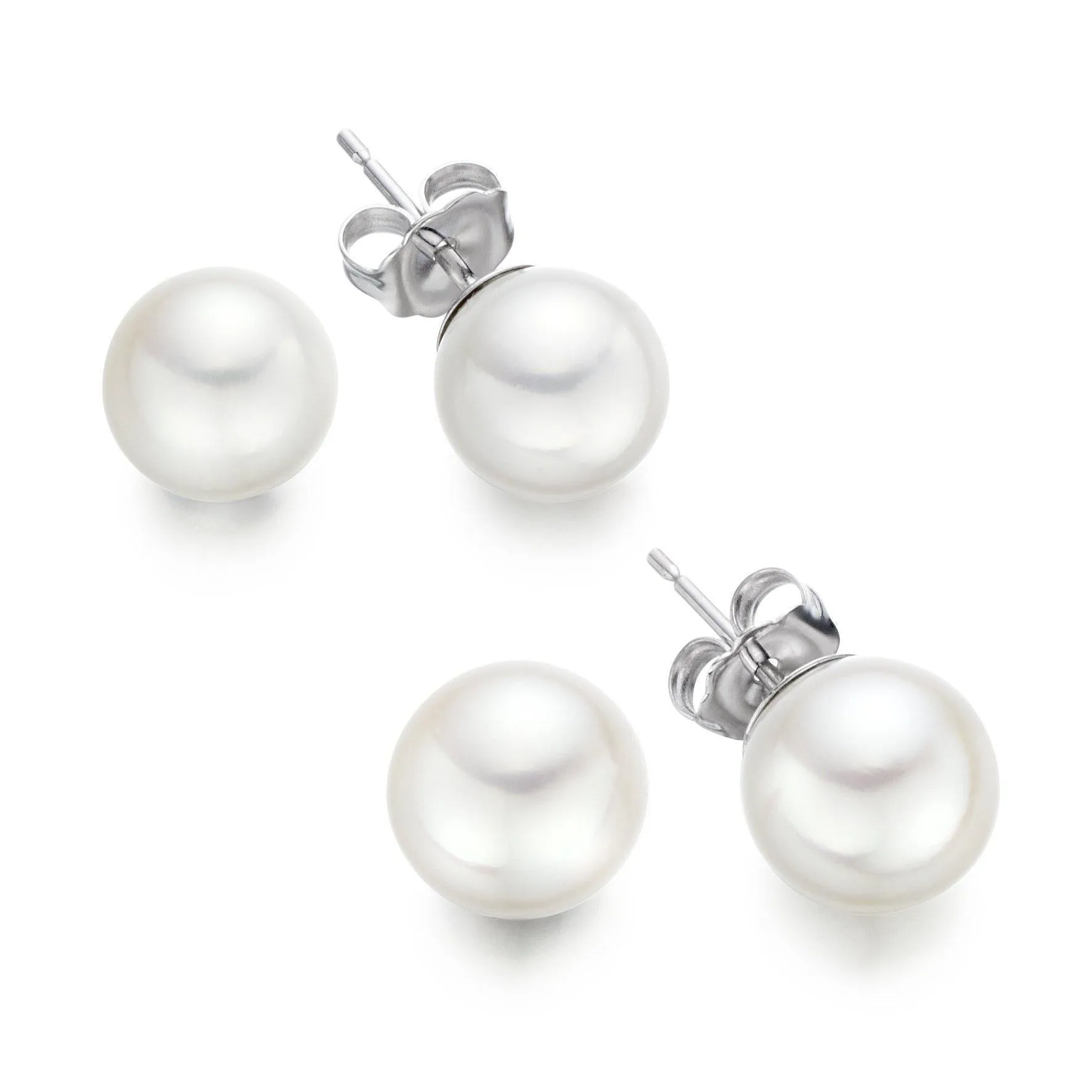 Hepburn Freshwater Pearl Stud 8mm Earrings