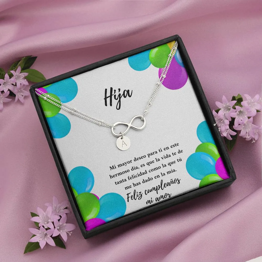 Hija te deseo toda la felicidad