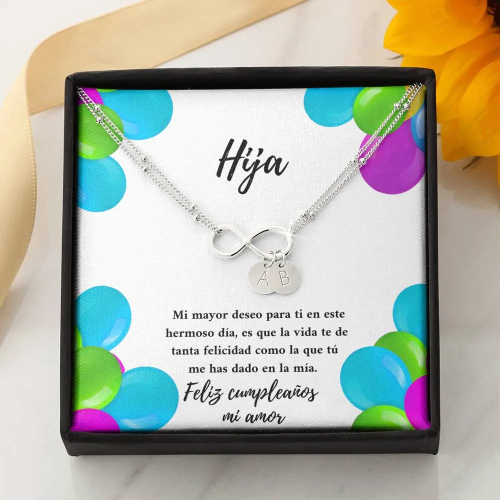 Hija te deseo toda la felicidad