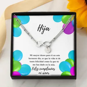 Hija te deseo toda la felicidad