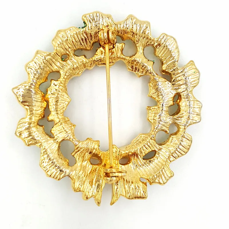 Holiday Jewelry Collection With Avon Noel Pendant, Candy Cane and Wreath Pins