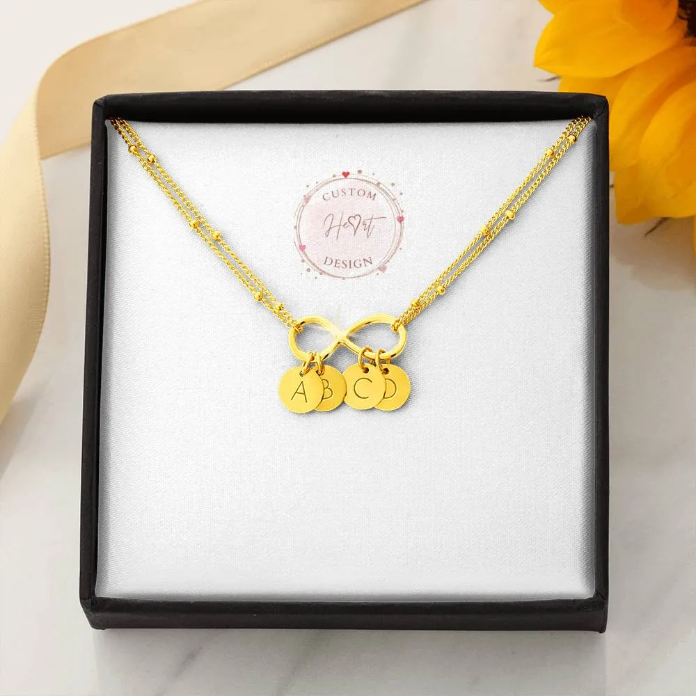 Infinity Bracelet with Initial Charms