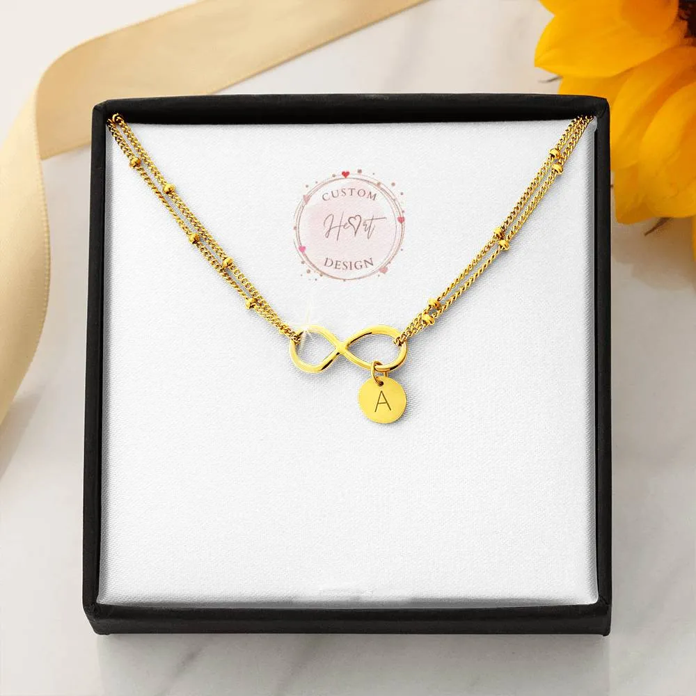 Infinity Bracelet with Initial Charms
