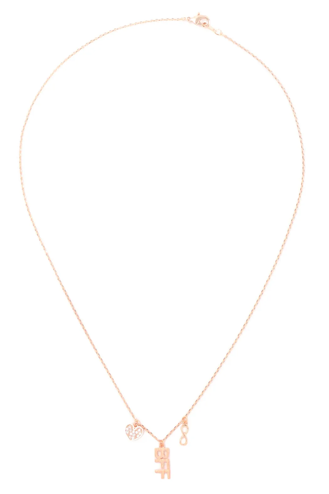 INFINITY HEART BFF CUBIC ZIRCONIA PENDANT NECKLACE