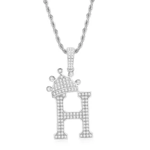 Initial H Alphabet Necklace for Women Men