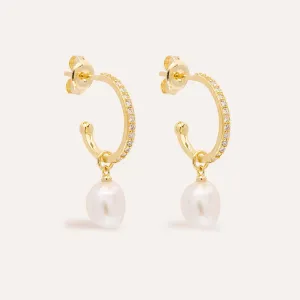 INTENTION OF PEACE PEARL HOOPS