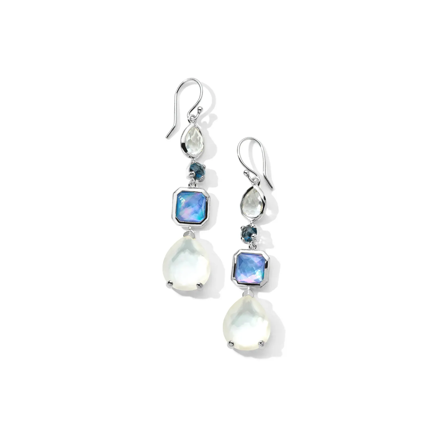 IPPOLITA Rock Candy 4-Stone Mixed Shape Drop Earrings in Corsica