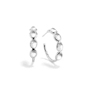Ippolita Sterling Hoops with Four Quartz Gems