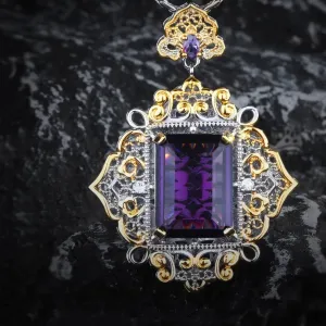 Italian Vintage Jewelry Hollow Out Carved Aesthetics  Pendant Necklaces