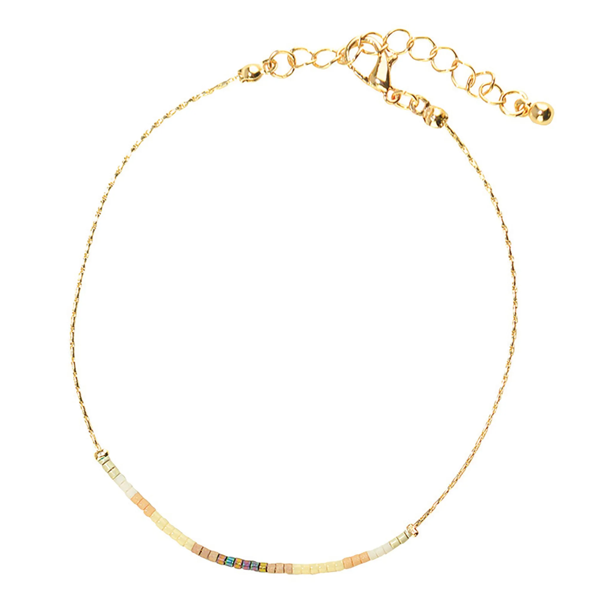 Japanese Seed Bead Gold Anklet