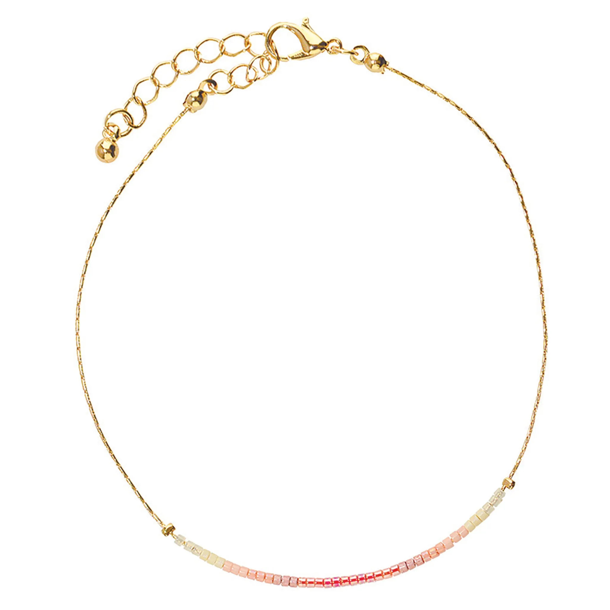 Japanese Seed Bead Gold Anklet