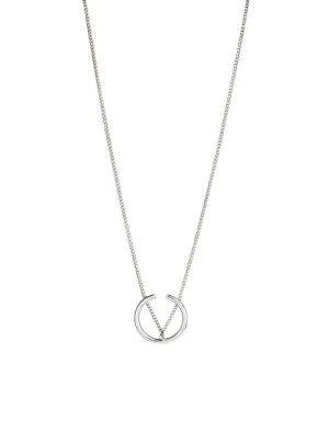 Jenny Bird Arc Pendant in High Polish Silver