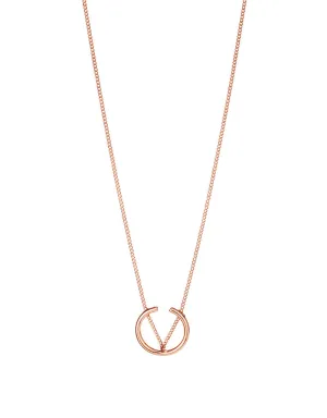 Jenny Bird Arc Pendant in Rose Gold
